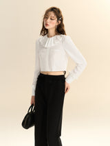 french accordion collar blouse LV0350