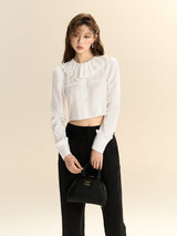 french accordion collar blouse LV0350