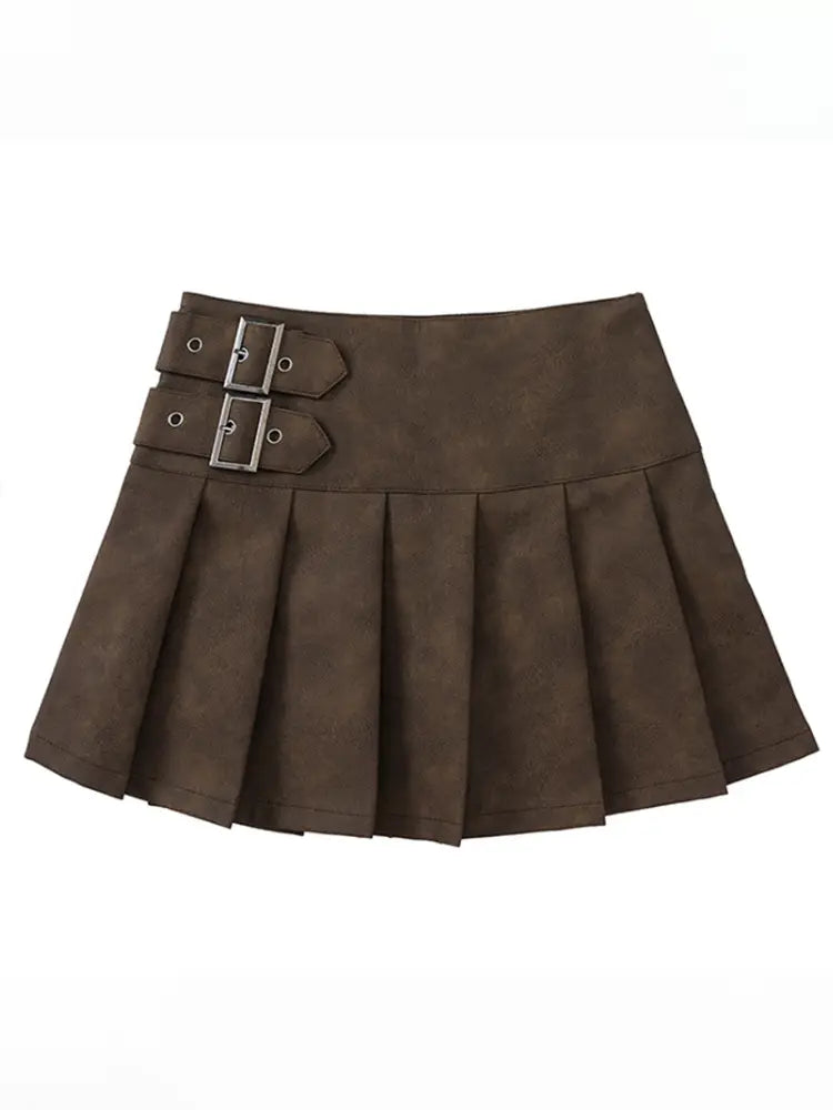 LUNA VEILのバックルプリーツショートスカート buckle pleats short skirt LV0127の画像6