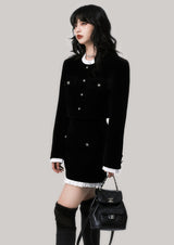 LUNA VEILのベルベットフリルカラージャケット velvet frill collar jacket LV0117の画像7