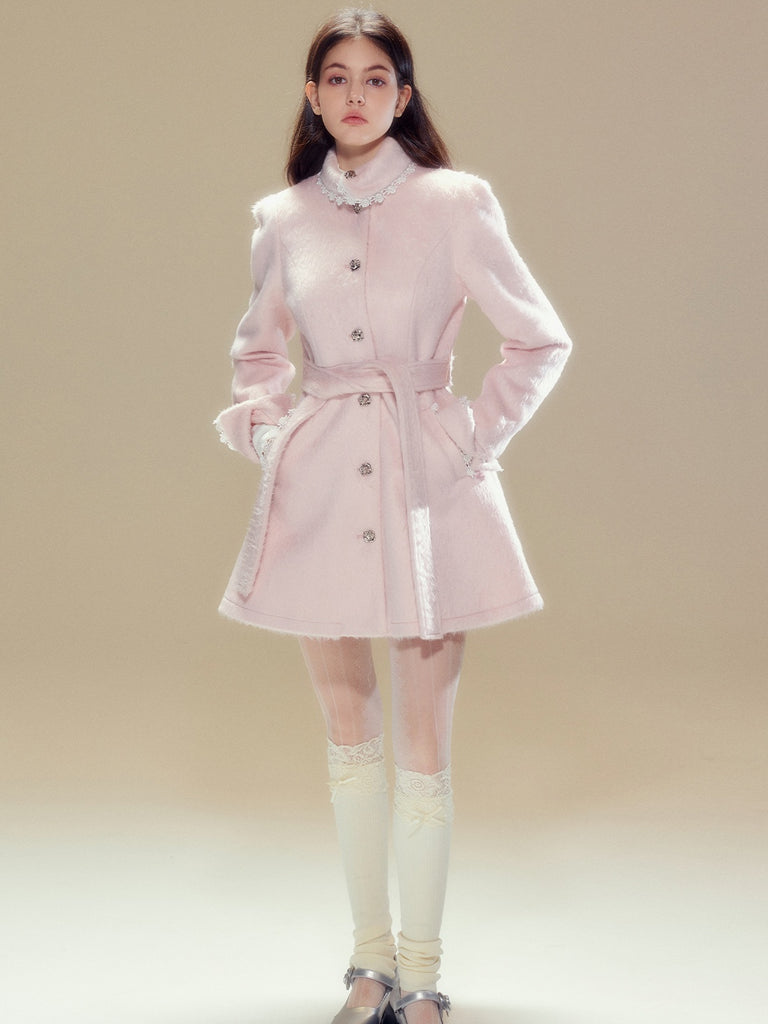 LUNA VEILのフラワーカラーウールコート flower collar wool coat LV0138の画像2
