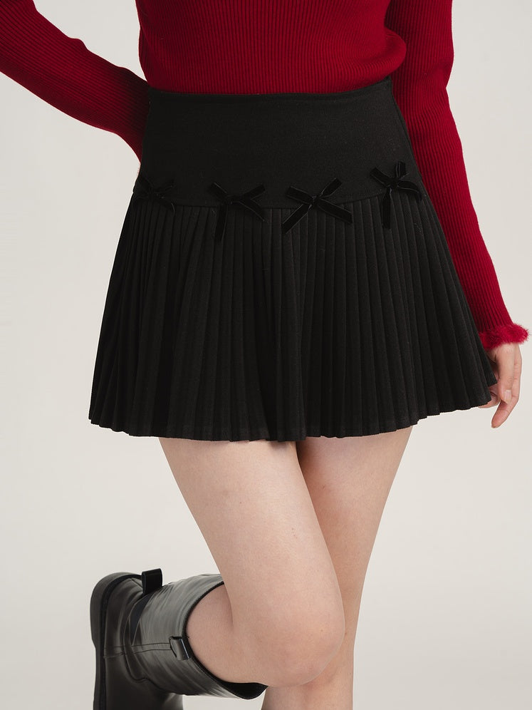LUNA VEILのリボンプリーツスカート ribbon pleats skirt LV0156の画像3