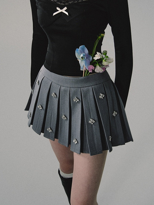 LUNA VEILのクラシックストーンプリーツスカート classic stone pleats skirt LV0140の画像15