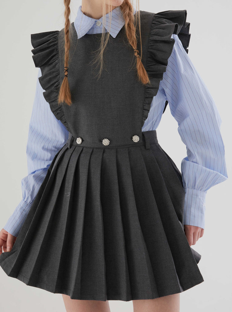 LUNA VEILの2wayプリーツワンピーススカート 2way pleated one-piece skirt LV0009の画像1