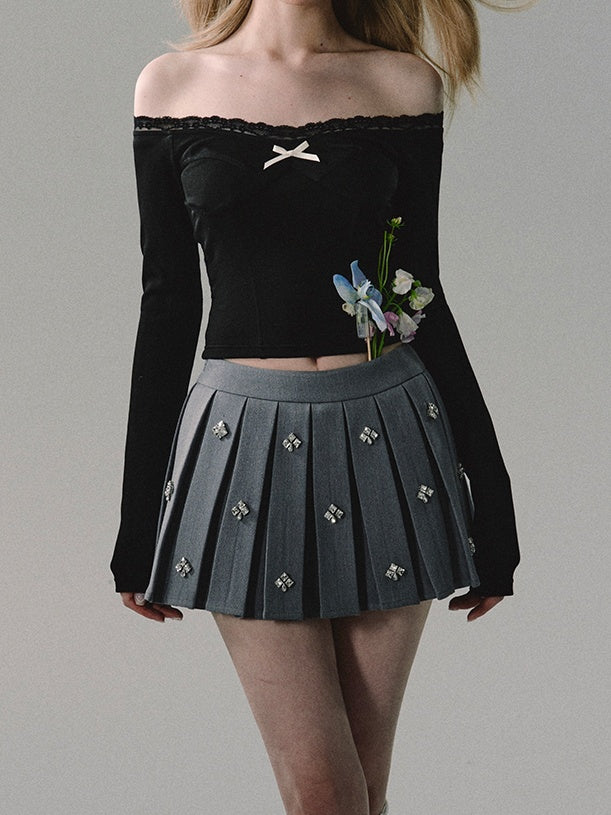 LUNA VEILのクラシックストーンプリーツスカート classic stone pleats skirt LV0140の画像13