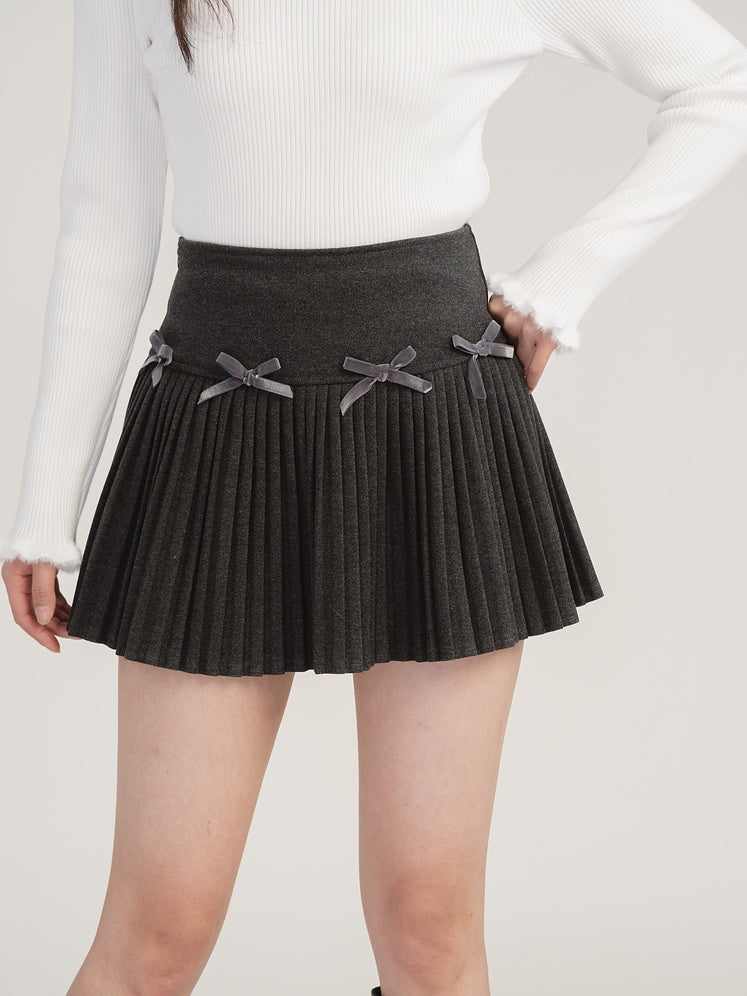 LUNA VEILのリボンプリーツスカート ribbon pleats skirt LV0156の画像1