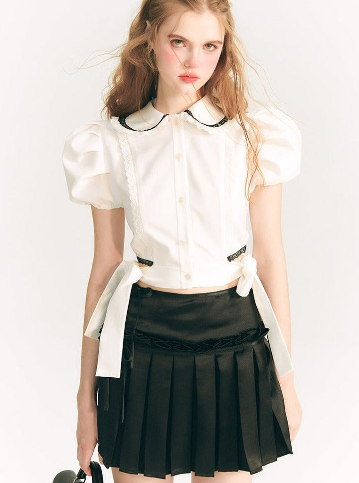 LUNA VEILのプリーツリボンミニスカート pleated ribbon mini skirt LV0088の画像14