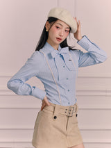 LUNA VEILのリボンタイガーリーブラウス ribbon tie girly blouse LV0058の画像2