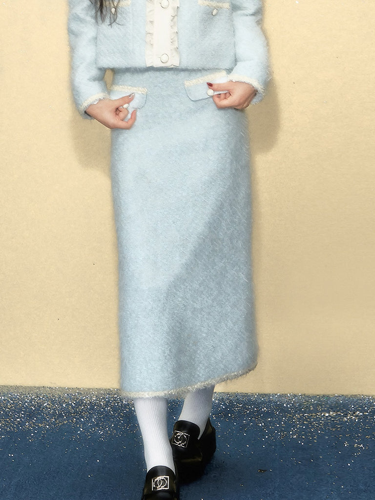 LUNA VEILのウールフラップポケットスカート wool flap pockets skirt LV0131の画像8