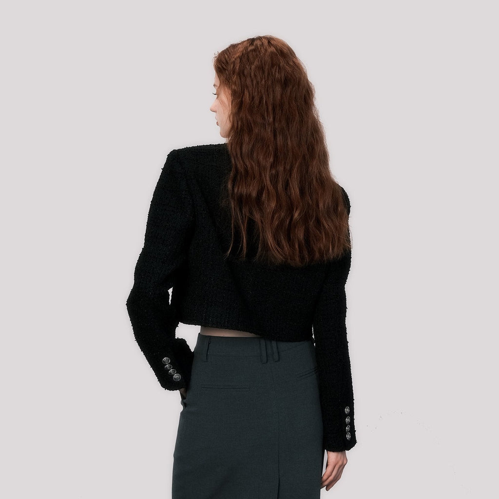 LUNA VEILのラグジュアリーツイードショートジャケット luxury tweed short jacket LV0029の画像3