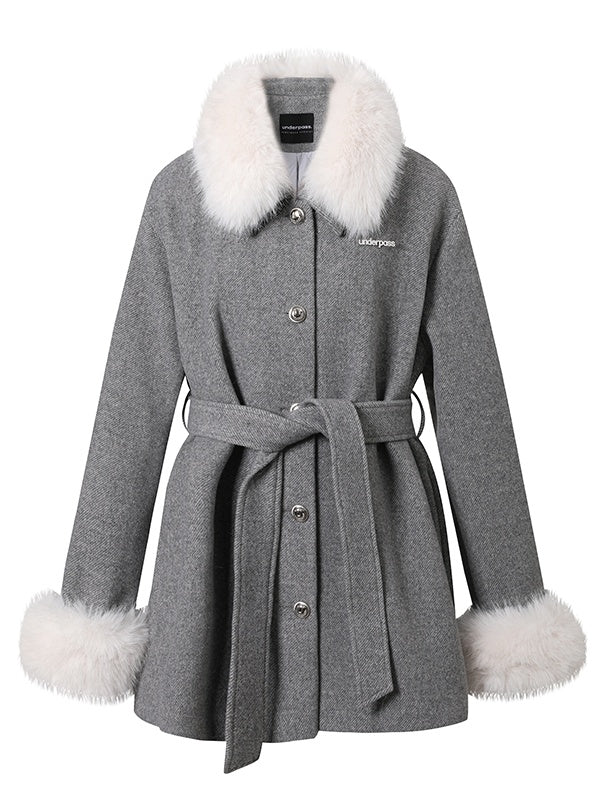 LUNA VEILの3wayファーウールコート 3way fur wool coat LV0103の画像17