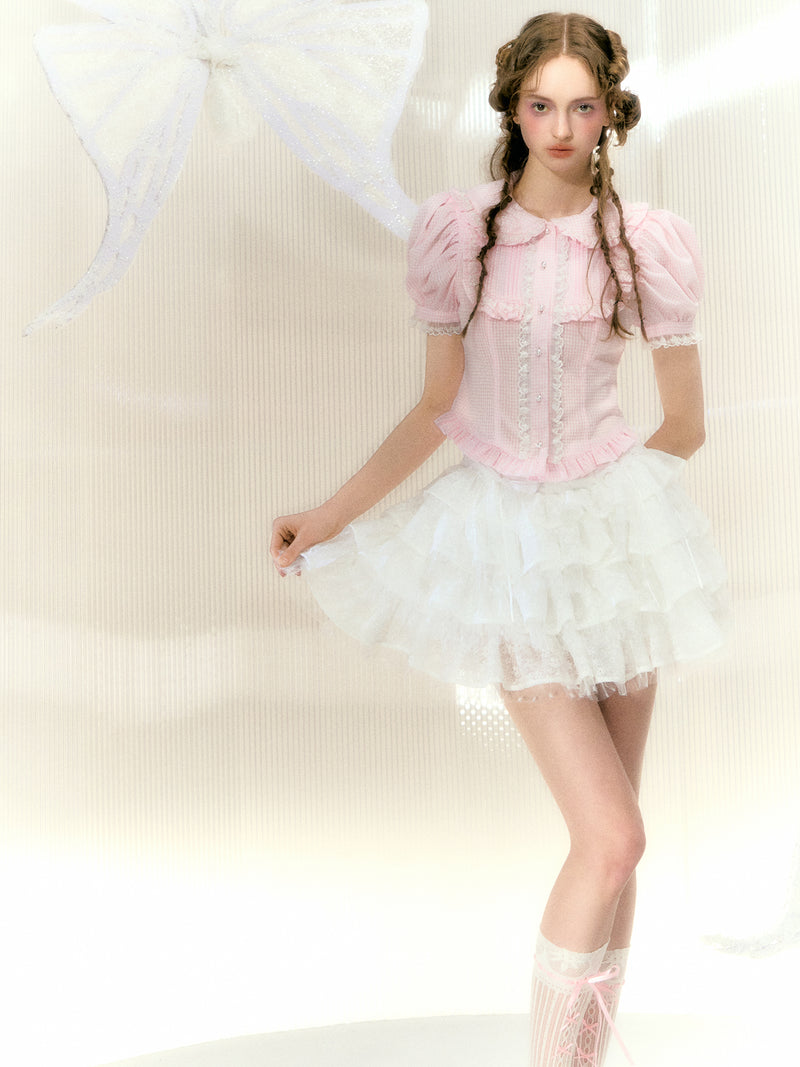 lace princess cotton blouse LV0267