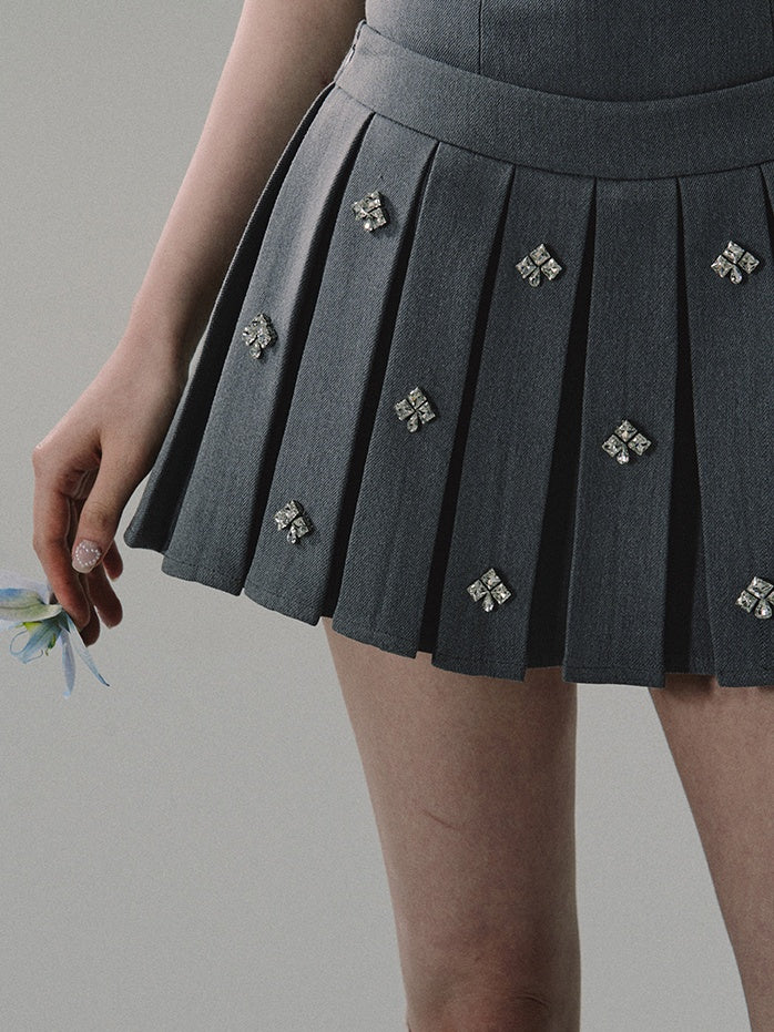 LUNA VEILのクラシックストーンプリーツスカート classic stone pleats skirt LV0140の画像18