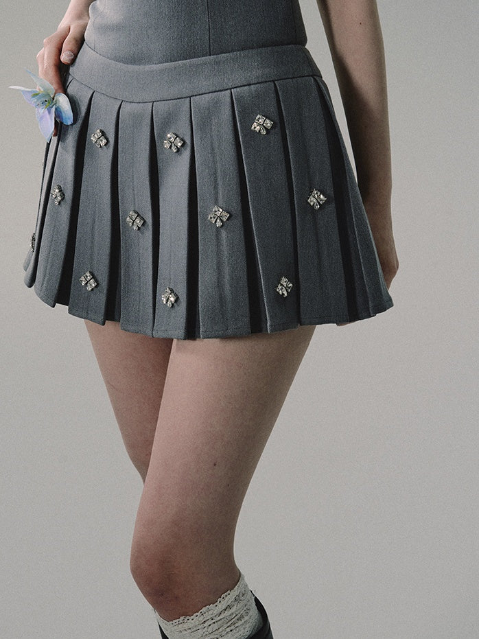 LUNA VEILのクラシックストーンプリーツスカート classic stone pleats skirt LV0140の画像2