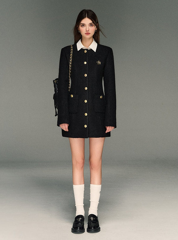 LUNA VEILのウールラグジュアリーワンピースジャケット wool luxury one-piece jacket LV0065の画像2