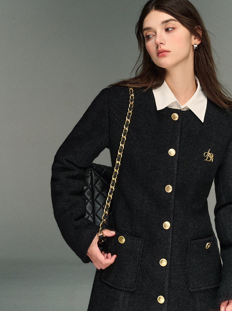 LUNA VEILのウールラグジュアリーワンピースジャケット wool luxury one-piece jacket LV0065の画像3