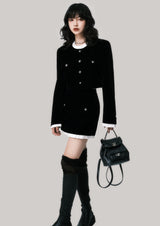 LUNA VEILのベルベットフリルカラージャケット velvet frill collar jacket LV0117の画像8