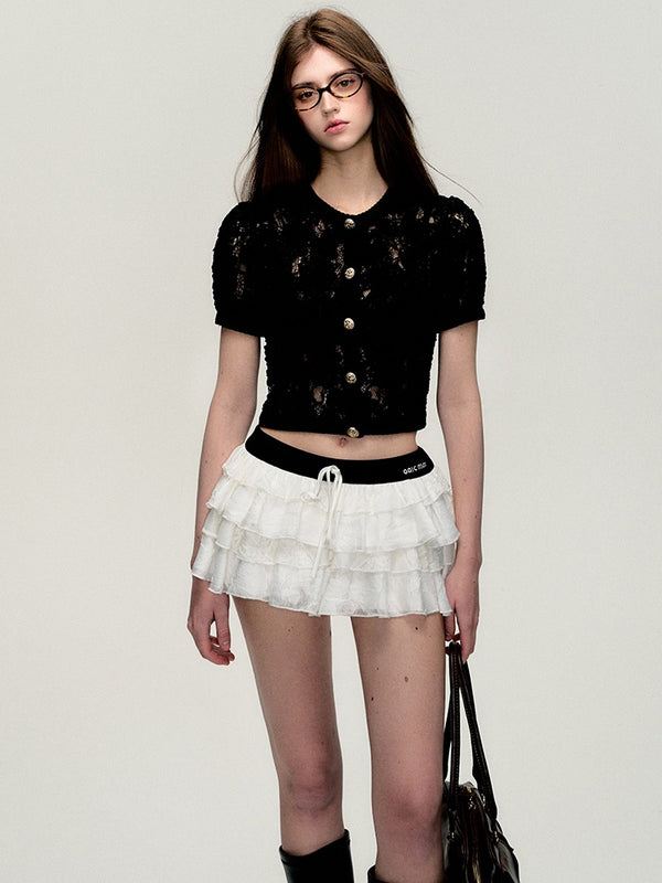 lady monotone lace blouse LV0253