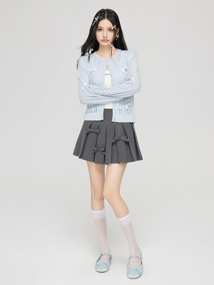 LUNA VEILのプリーツリボンミニスカート pleated ribbon mini skirt LV0215の画像24