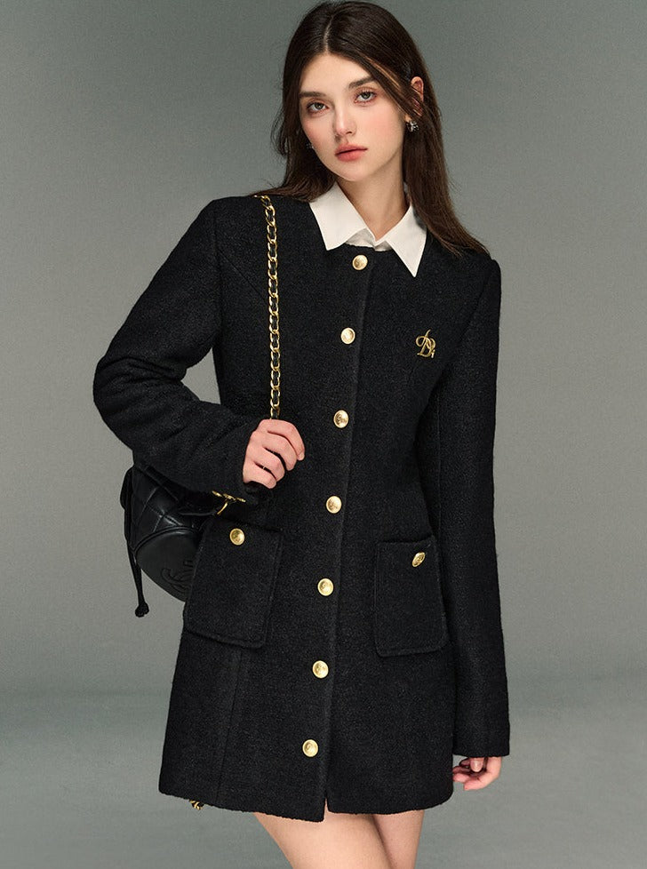 LUNA VEILのウールラグジュアリーワンピースジャケット wool luxury one-piece jacket LV0065の画像1