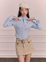 LUNA VEILのリボンタイガーリーブラウス ribbon tie girly blouse LV0058の画像3