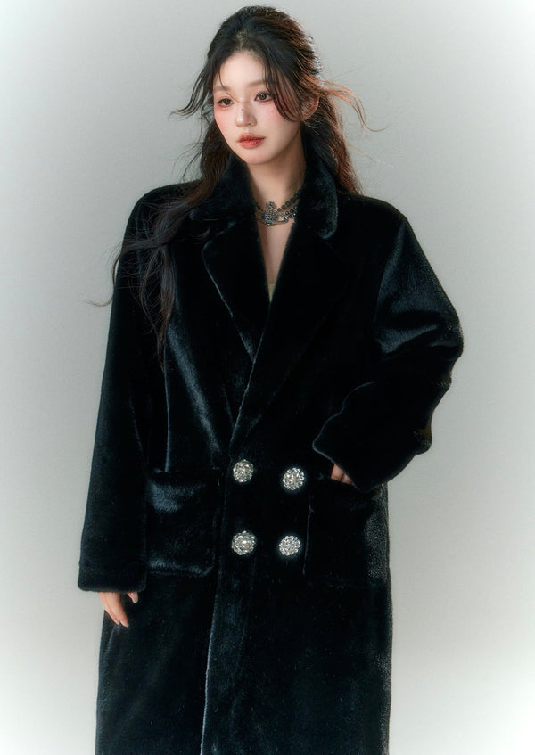 LUNA VEILのビジューファーロングコート bijou fur long coat LV0095の画像2