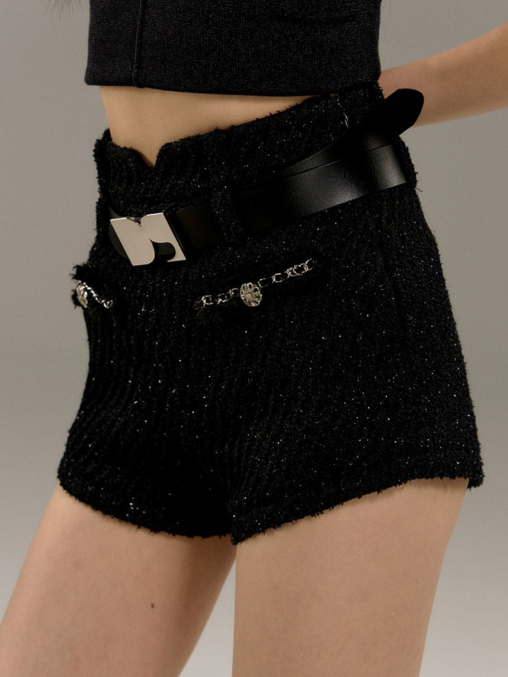 LUNA VEILのラグジュアリーツイードショートパンツ luxury tweed short pants LV0169の画像3