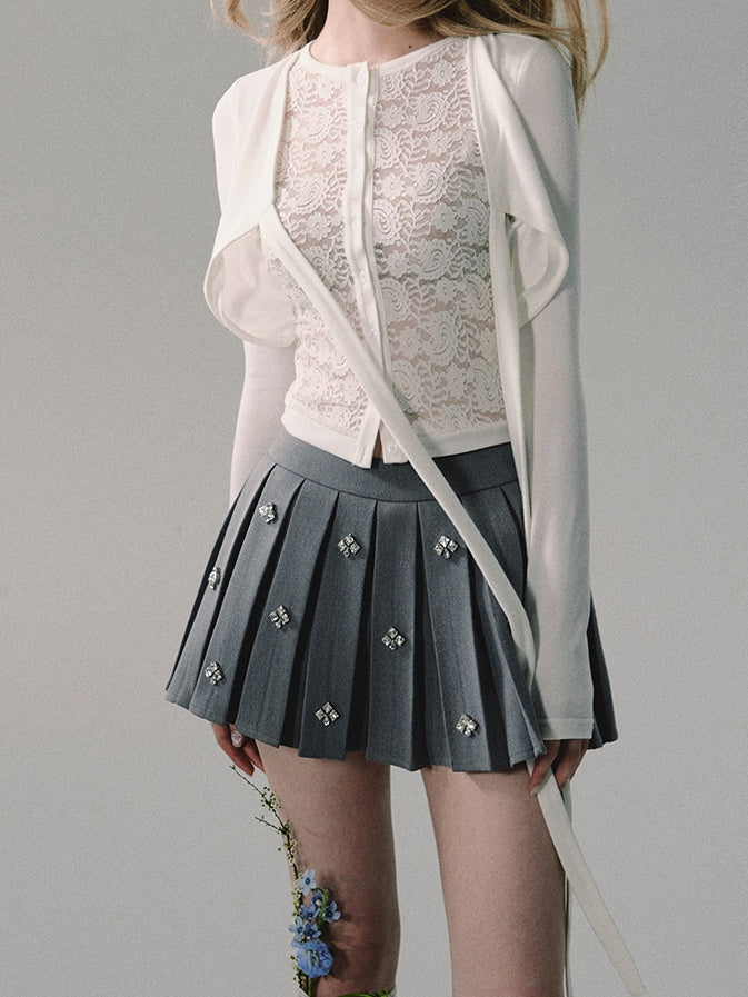LUNA VEILのクラシックストーンプリーツスカート classic stone pleats skirt LV0140の画像1