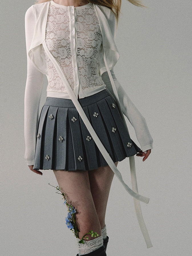 LUNA VEILのクラシックストーンプリーツスカート classic stone pleats skirt LV0140の画像3