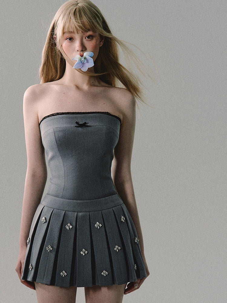LUNA VEILのクラシックストーンプリーツスカート classic stone pleats skirt LV0140の画像12