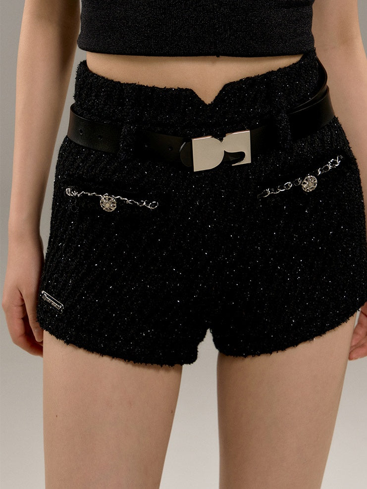 LUNA VEILのラグジュアリーツイードショートパンツ luxury tweed short pants LV0169の画像2