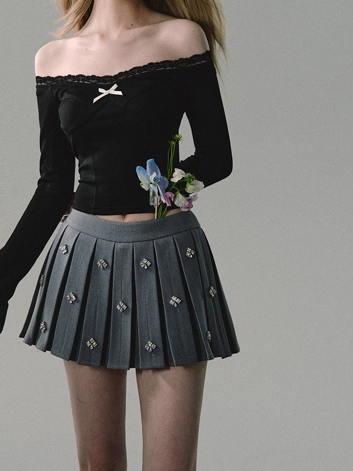 LUNA VEILのクラシックストーンプリーツスカート classic stone pleats skirt LV0140の画像14