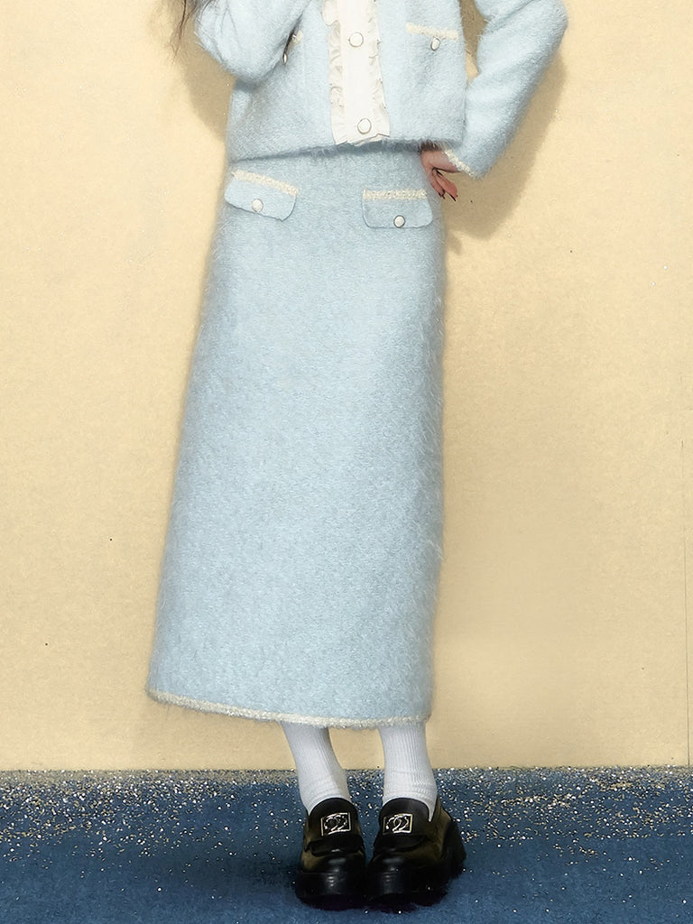 LUNA VEILのウールフラップポケットスカート wool flap pockets skirt LV0131の画像2