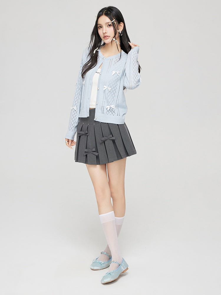 LUNA VEILのプリーツリボンミニスカート pleated ribbon mini skirt LV0215の画像23
