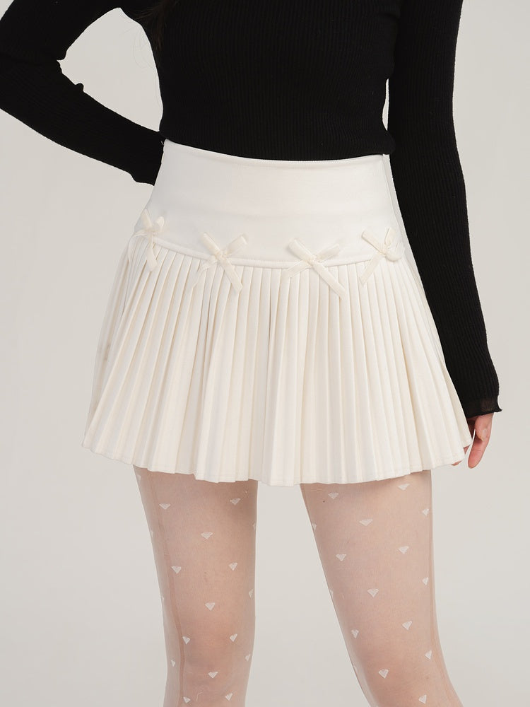 LUNA VEILのリボンプリーツスカート ribbon pleats skirt LV0156の画像2