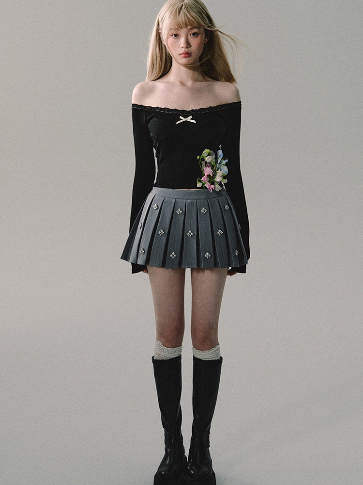LUNA VEILのクラシックストーンプリーツスカート classic stone pleats skirt LV0140の画像8