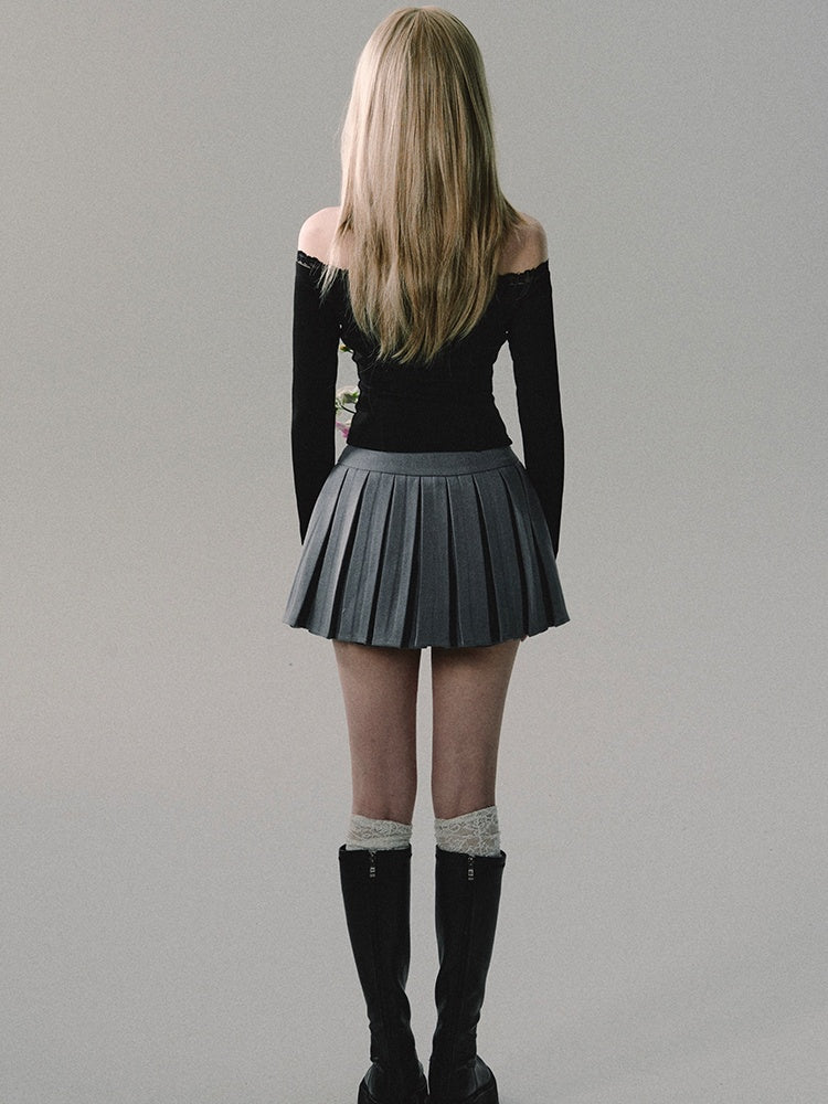 LUNA VEILのクラシックストーンプリーツスカート classic stone pleats skirt LV0140の画像9