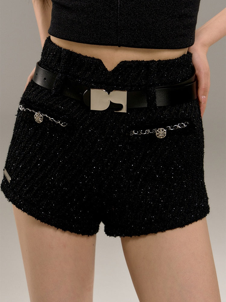 LUNA VEILのラグジュアリーツイードショートパンツ luxury tweed short pants LV0169の画像1