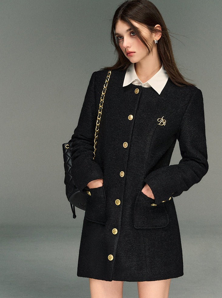 LUNA VEILのウールラグジュアリーワンピースジャケット wool luxury one-piece jacket LV0065の画像4