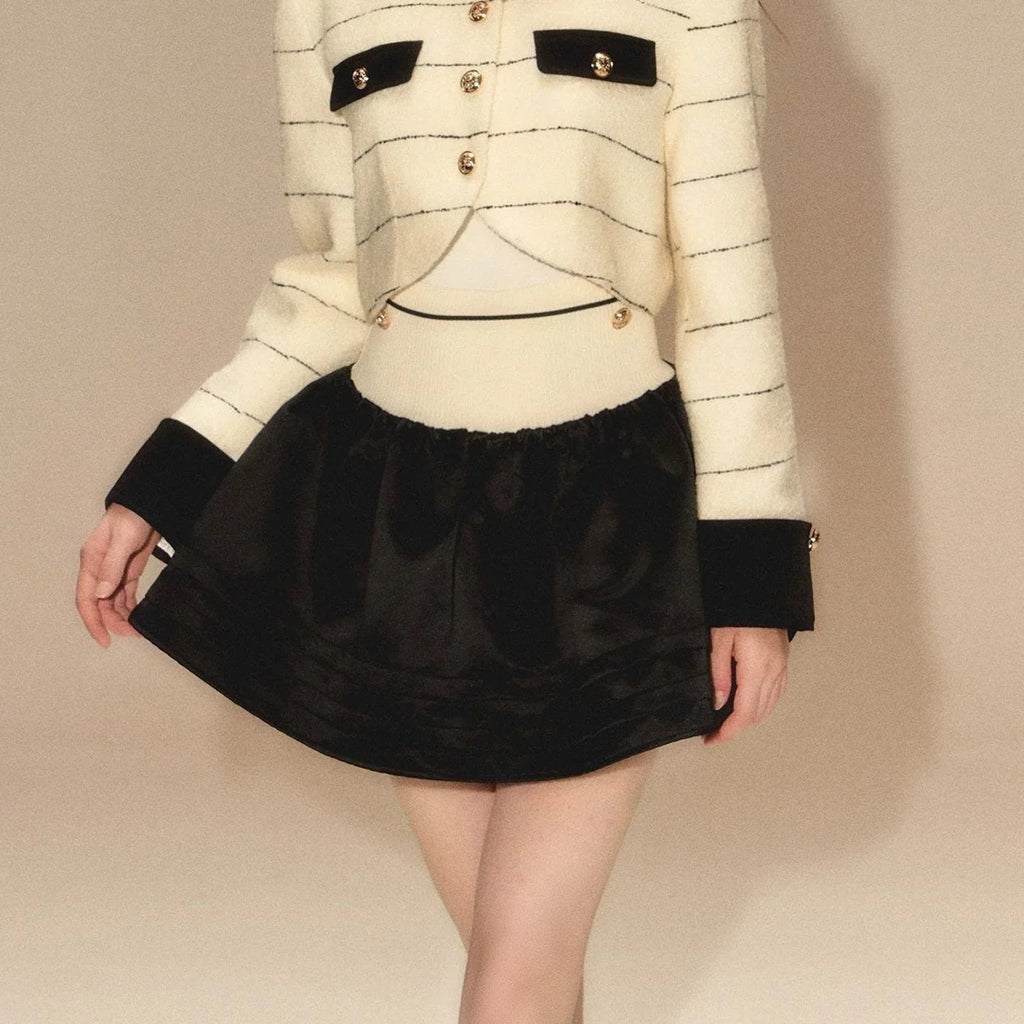 LUNA VEILのハイウエストフレアミニスカート high waist flared mini skirt LV0041の画像3