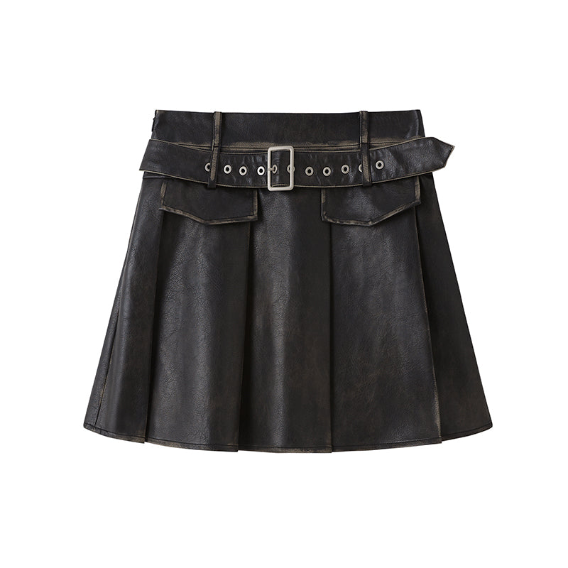LUNA VEILのレザーベルトミニスカート leather belt mini skirt LV0007の画像4