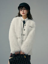 LUNA VEILのファーツイードレディジャケット fur tweed lady jacket LV0043の画像2