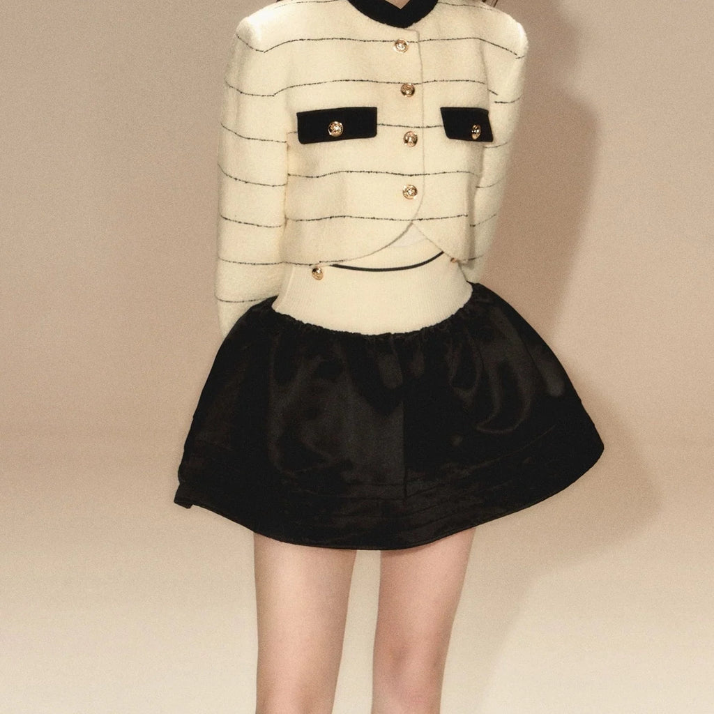 LUNA VEILのハイウエストフレアミニスカート high waist flared mini skirt LV0041の画像2